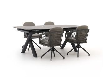 Manifesto Furniture Manifesto Tolmezzo/Citadella 200/260cm dining tuinset 5-delig draaibaar uitschuifbaar