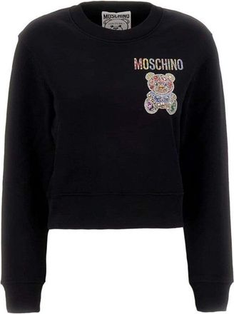 Moschino Black Cropped Sweatshirt