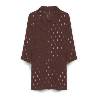 Fiorella Rubino Dames, Blouses & Shirts, Bruin, Maat: 3XL Viscose