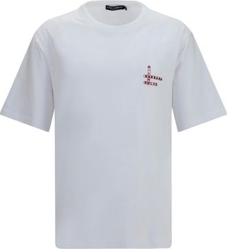 Dolce & Gabbana White Crew Neck T-Shirt