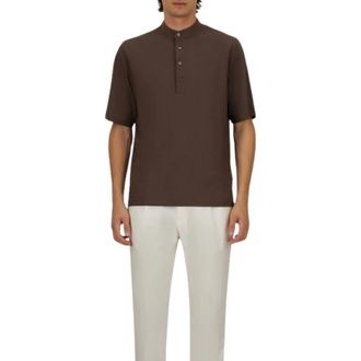 Herno Polo Shirts, male, Brown, Size: XL Polo Shirt