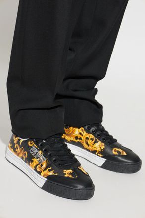 Versace Jeans Couture Sports Shoes With barocco Pattern, Mens, Black