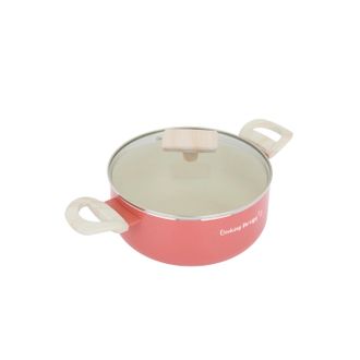 KASANOVA Casseruola 20 cm corallo Cooking Therapy con coperchio