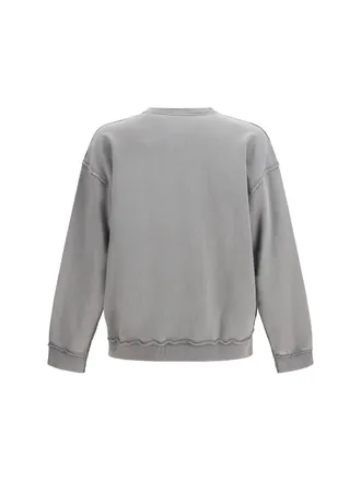 Diesel Raw-Cut Crew Neck Sweatshirt - Gray