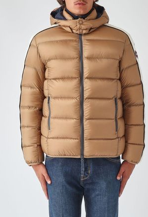 Colmar Hooded Water-Repellent Quilted Nylon Puffer Jacket with Logo