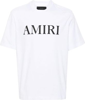 Amiri White Logo Print T-shirt