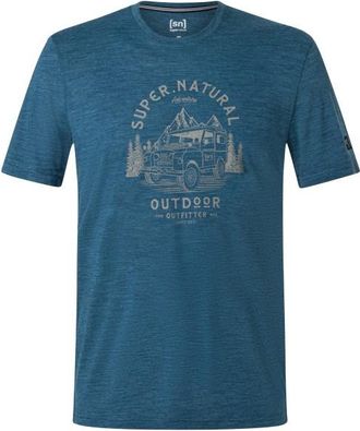 super.natural Landi Tee Merinoshirt f&uuml;r Herren | blau