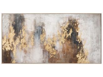 Schubiger M&ouml;bel Bild mit Rahmen Abstrakte Goldkomposition