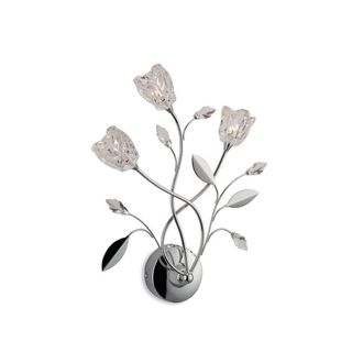 Netlighting Cindy 3 Light Indoor Wall Light Chrome Clear Glass G4 Bulb