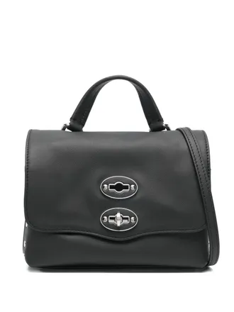 Zanellato Womens Postina Baby Bag In Smooth Black Lavagna Leather