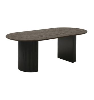 Moloo Mesa de comedor para 6/8 personas 210 cm marr&oacute;n oscuro