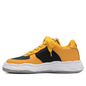 Miharayasuhiro WAYNE OG Sole Leather Low-top Sneaker Yellow Black A08FW706-YELBLK