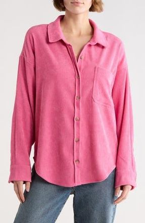 Wishlist Oversize Corduroy Shacket in Pink at Nordstrom Rack, Size Medium/large