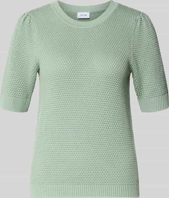 Vila Slim Fit T-Shirt in Strick-Optik Modell Vidalo in Lind, Gr&ouml;&szlig;e XL