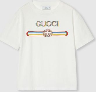 Gucci Kids - Printed Cotton T-shirt, Size 10 years, White, Ready-to-wear