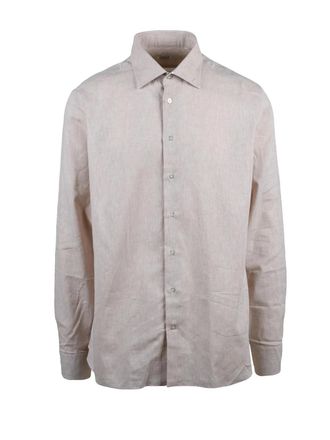 Borriello Beige Cotton Linen Shirt