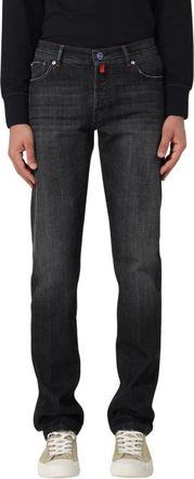 Kiton Slim-fit Jeans - Heren - Slim Fit Jeans - Zwart - W40 - Katoen - Jeans