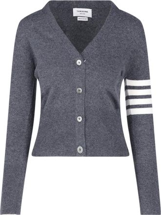Thom Browne Grey Cashmere 4-Bar Cardigan