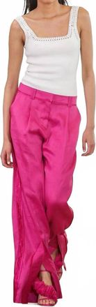 Aje Insight Deconstructed Pant In Pink