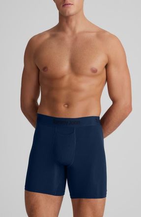 Tommy John Second Skin Luxe Rib 6-Inch Boxer Briefs in Dress Blues at Nordstrom, Size Xx-Large