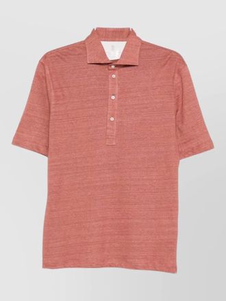 Brunello Cucinelli polo shirt linen cotton short sleeves