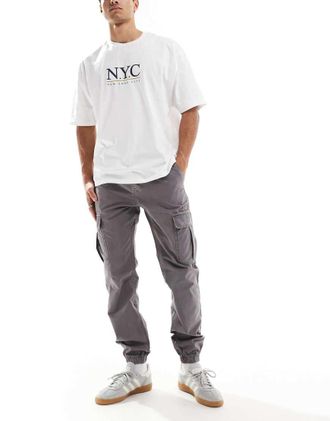 Tommy Jeans Ryan cargo pants in gray-Black