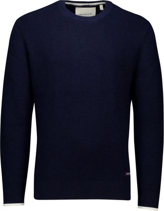 GANT Truien & Vesten, Heren, Blauw, 4Xl, Donkerblauwe Trui