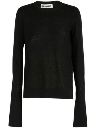 Jil Sander fine-knit jumper - women - Polyester/Cotton - 36 - Black