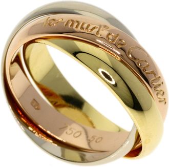 Cartier Trinity Pink White Yellow Band Ring (Pre-Owned)