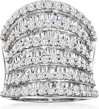 Ross-Simons CZ Multi-Row Ring in Sterling Silver
