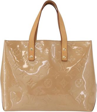 Louis Vuitton Reade Handbag Monogram Vernis Beige Patent_Leather Handbag (Pre-Owned)