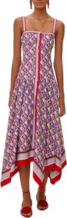 Farm Rio Graphic Pineapple Scarf Dress In Multi