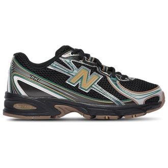 New Balance Boys 740 - Boys Grade School Running Shoes - Black / Olive / Grey Size 3.5