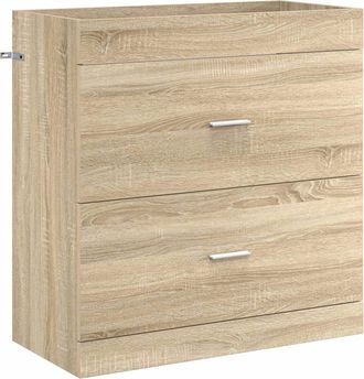 vidaXL Gabinete De Ba&ntilde;o Debajo Del Lavabo Roble Sonoma Vidaxl