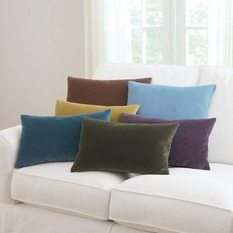 Ballard Designs Queens Velvet Pillow Cover - Vintage Violet 20 x 20 - Ballard Designs