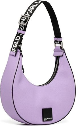 Karl Lagerfeld Borsa a spalla a mezza luna con zip - Viola