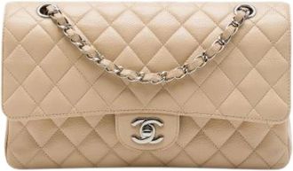 Chanel Borsa a spalla Classic Double Flap Pre-owned - - Pre-owned - Donna - Beige - ONE SIZE
