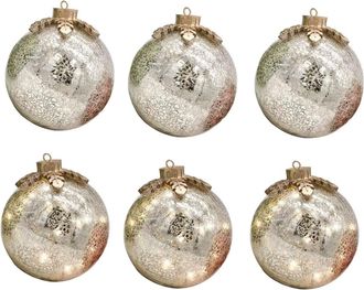 OEM Adornos Navide&ntilde;os De Cristal Para Mesa Iluminados Con Luz Plateada