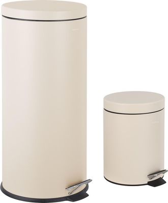 Happimess Oscar 8-Gallon Step-Open Trash Can with FREE Mini Trash Can in Limestone Beige at Nordstrom