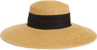 Nordstrom Rack Floppy Bow Sun Hat in Dark Natural at Nordstrom Rack