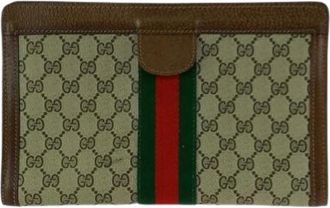 Gucci Pre-owned Clutches, male, Multicolor, Size: ONE SIZE Pre-owned GG Supreme Leather Clutch Bag