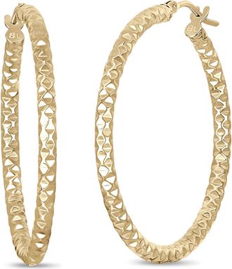 Bony Levy 14K Gold Textured Hoop Earrings in Yellow Gold at Nordstrom