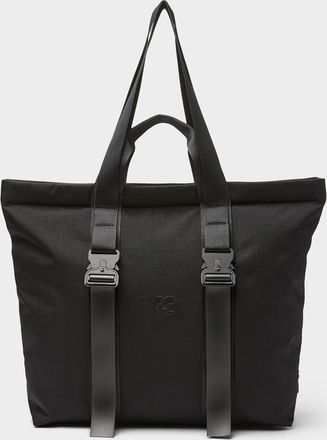 Yohji Yamamoto Mens Contrasting straps tote bag