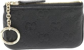 Gucci Pre-owned Accessories, female, Black, Size: ONE SIZE Pre-owned Leather Key Holder