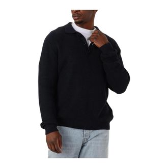 Butcher of Blue Truien & Vesten, Heren, Blauw, S, Wol, Navy Polo Sweater voor Heren