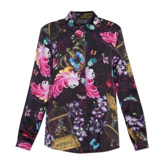 Versace Jeans Couture Shirts, female, Multicolor, Size: 2XS Patterned Shirt