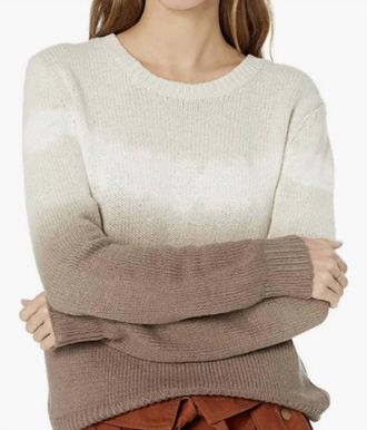 Splendid Dylan L/s Sweater In Toast Dip Dye