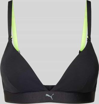 Puma Bralette in Triangel-Form mit verstellbaren Tr&auml;gern in Black, Gr&ouml;&szlig;e XL
