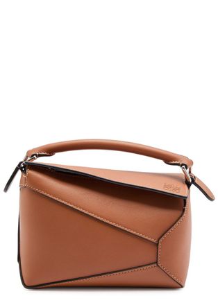 Loewe Puzzle Edge Mini Leather Cross-body bag - Tan - One Size