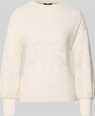 Zero Pullover mit Ballonärmeln in Ecru, Größe 34